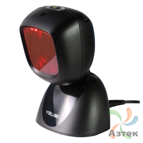 Сканер штрих-кода Youjie HF600 2D  Image, темный стационарный, USB-HID, USB-COM, ЕГАИС