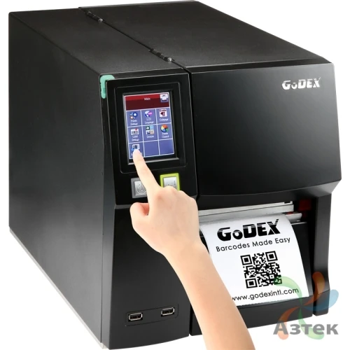 Принтер этикеток Godex ZX-1600i термотрансферный 600, LCD, Ethernet, USB, RS-232, 011-Z6i012-000