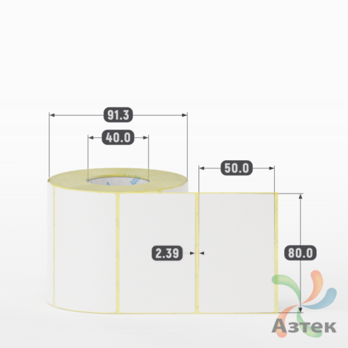 Термоэтикетка ЭКО 80х50 (рядов 1 по 700 шт)  в рулоне, втулка 40 мм (к) IQ code