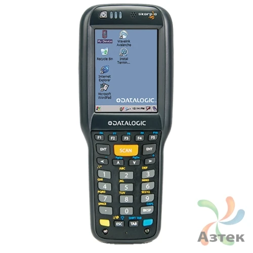 Терминал сбора данных Datalogic Scorpio X3 1D Лазерный 512 Мб, 28 кл., Windows, Bluetooth, WiFi, БП, подставка, блок питания