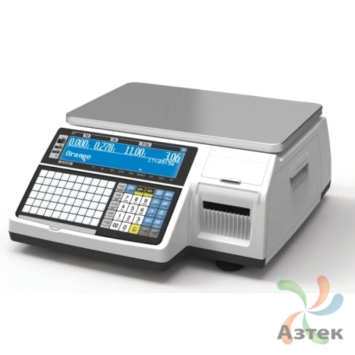 Весы CAS CL3000-15B Ethernet USB RS-232 настольные торговые до 15 кг, нержавеющая сталь с печатью этикеток