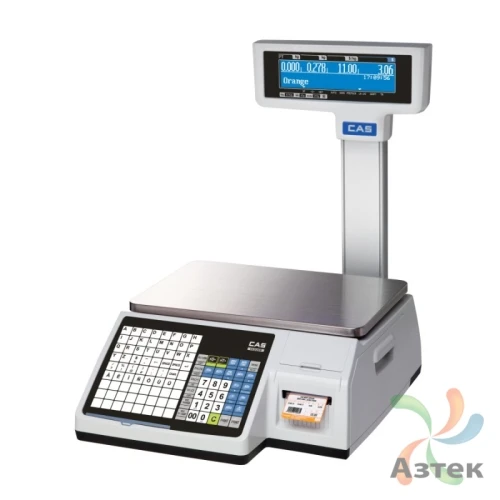 Весы CAS CL3000-15P Ethernet USB RS-232 настольные торговые до 15 кг, нержавеющая сталь с печатью этикеток