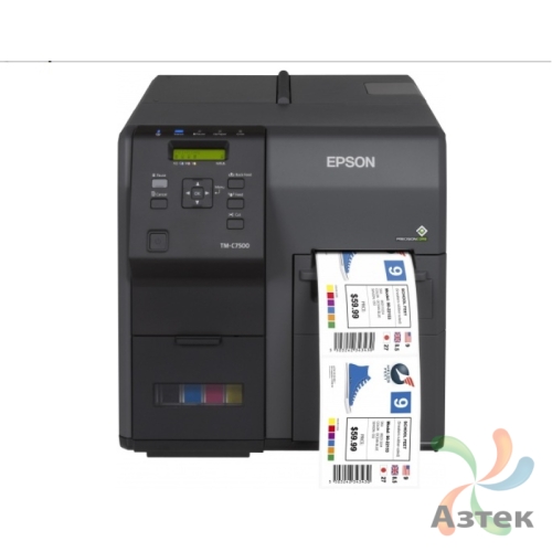 Принтер этикеток Epson TM-C7500G-312 струйный 1200x600, LCD, Ethernet, USB, отрезчик, для глянцевой бумаги, C31CD84312