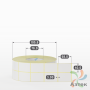 Термотрансферная этикетка 40х58 (рядов 2 по 3 000 шт) Полуглянец в рулоне, втулка 76 мм (к) IQ code