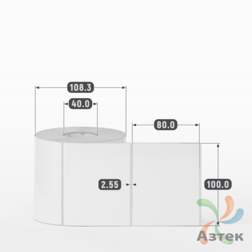 Этикетка самоклеящаяся 100х80 (рядов 1 по 700 шт) Полипропилен белый в рулоне, втулка 40 мм (к) IQ code 	