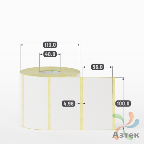 Термоэтикетка ТОП 100х56 (рядов 1 по 1 000 шт)  в рулоне, втулка 40 мм (к) IQ code