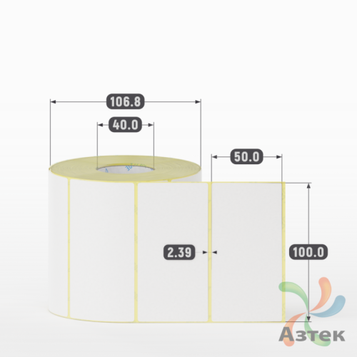 Термоэтикетка ТОП 100х50 (рядов 1 по 1 000 шт)  в рулоне, втулка 40 мм (к) IQ code