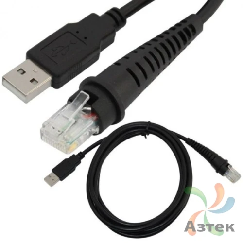 Кабель интерфейсный USB/HID с эмуляцией клавиатуры (PS/2), темный, прямой, 1,5 м для Honeywell Orbit 7120, Quantum 3580