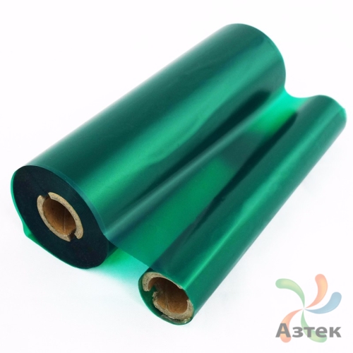 Риббон 104 мм. х 300 м. Wax цветной In Зеленый, втулка 1 дюйм 