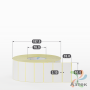 Термотрансферная этикетка 80х35 (рядов 1 по 5 000 шт) Полуглянец в рулоне, втулка 76 мм (к) IQ code