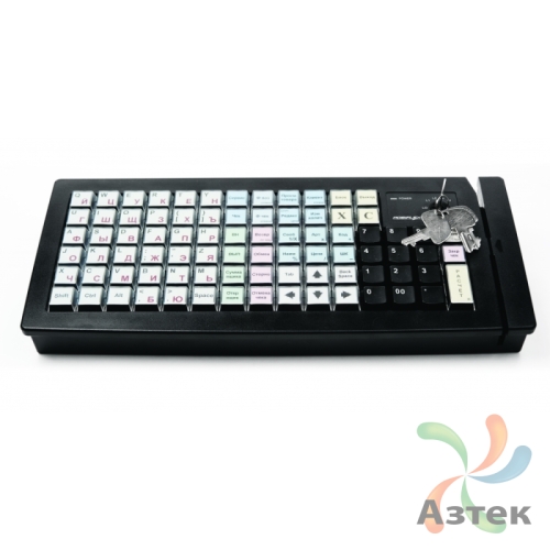 Pos-клавиатура Posiflex KB-6600U-B черная с ридером магнитных карт на