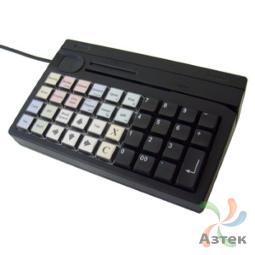 Pos-клавиатура Posiflex KB-4000U-B черная с ридером магнитных карт на