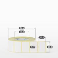 Термоэтикетка ЭКО 30х20 (рядов 1 по 1 000 шт) в рулоне, втулка 40 мм (к) IQ code
