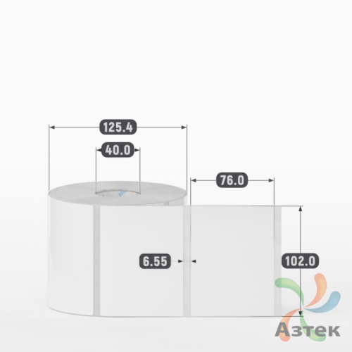 Этикетка самоклеящаяся 102х76 (рядов 1 по 1 000 шт) Полипропилен белый в рулоне, втулка 40 мм (к) IQ code 	