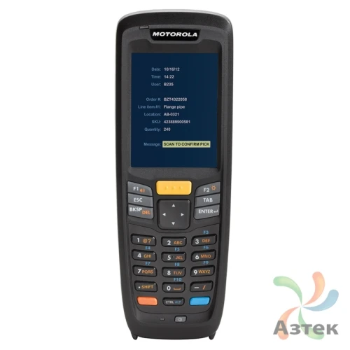 Терминал сбора данных Motorola MC2180 1D/2D CMOS-имиджер темный 256 Мб, 27 кл., Windows, Bluetooth, WiFi, БП, кабель USB, подставка, блок питания