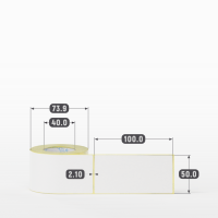 Термоэтикетка ЭКО 50х100 (рядов 1 по 200 шт) в рулоне, втулка 40 мм (к) IQ code
