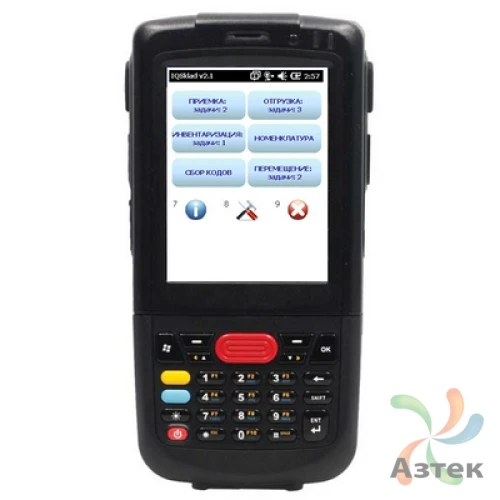 Терминал сбора данных Proton PMC-2160 1D Лазерный 128 Мб, Windows, Bluetooth, WiFi, БП, подставкаUSB/RS-232, ПО Goods Pro, блок питания