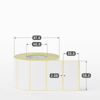 Термоэтикетка ТОП 58х30 (рядов 1 по 1 000 шт) в рулоне, втулка 40 мм (к) IQ code