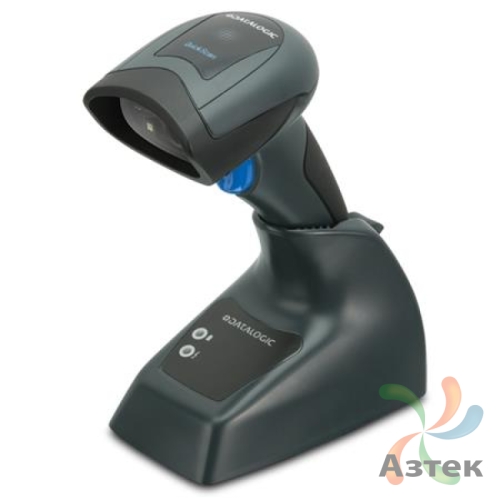 Сканер штрих-кода Datalogic QuickScan QBT2430 2D  Image, темный беспроводной, Bluetooth, USB кабель, блок питания, базовая станция, ЕГАИС