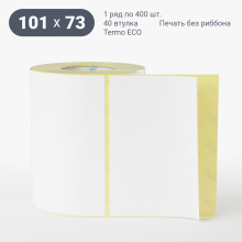 Термоэтикетка ЭКО 101х73 (рядов 1 по 400 шт)  в рулоне, втулка 40 мм (к) IQ code