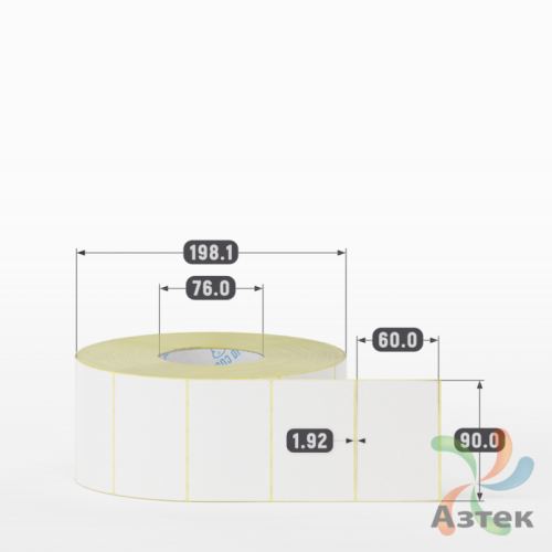 Термоэтикетка ЭКО 90х60 (рядов 1 по 3 000 шт)  в рулоне, втулка 76 мм (к) IQ code