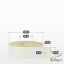 Термотрансферная этикетка 65х35 (рядов 1 по 5 000 шт) Полуглянец в рулоне, втулка 76 мм (к) IQ code