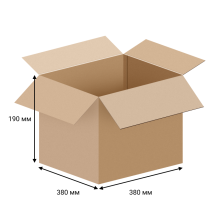 Гофрокороб 380х380х190 Т24 Бурый
