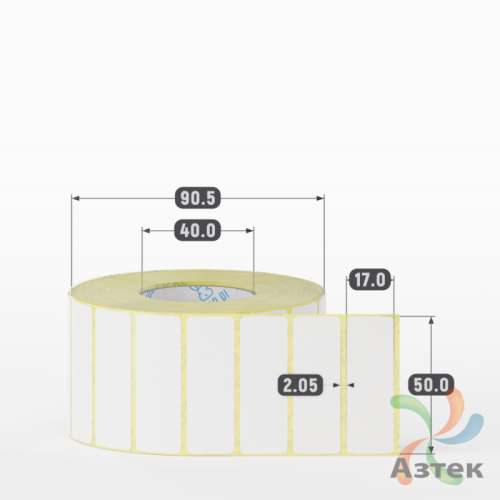 Термоэтикетка ЭКО 50х17 (рядов 1 по 2 000 шт)  в рулоне, втулка 40 мм (к) IQ code