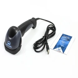 Сканер штрих-кода IQ code 1405 2D Image, темный ручной, USB кабель, USB-HID, USB-COM, ЕГАИС