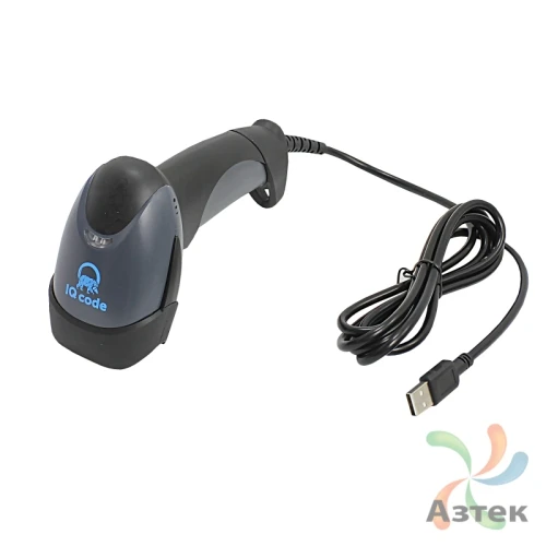 Сканер штрих-кода IQ code 1403 1D  Светодиодный, темный ручной, USB кабель