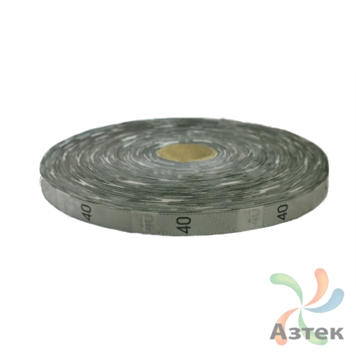 Размерник Тканый «40» Белый 10х40 мм в рулоненарезкав упаковке (1000 шт) Дамаск