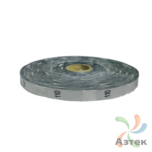 Размерник Тканый «110» Белый 10х40 мм в рулоненарезкав упаковке (1000 шт) Дамаск