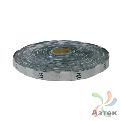 Размерник Тканый «134» Белый 10х40 мм в рулоненарезкав упаковке (1000 шт) Дамаск