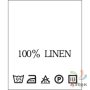 Составник с печатью  Белый 20х25 мм в рулоненарезкав упаковке (200 шт) Нейлон термотрансферная с текстом:100% linen 95 С
