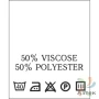 Составник с печатью  Белый 20х25 мм в рулоненарезкав упаковке (200 шт) Нейлон термотрансферная с текстом: 50% viscose 50% polyester
