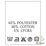Составник с печатью  Белый 20х25 мм в рулоненарезкав упаковке (200 шт) Нейлон термотрансферная с текстом:65% polyester 30% cotton 5% lycra