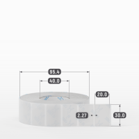 Этикетка самоклеящаяся 30х20 (рядов 1 по 2 000 шт) Прозрачный полипропилен в рулоне, втулка 40 мм (к) IQ code