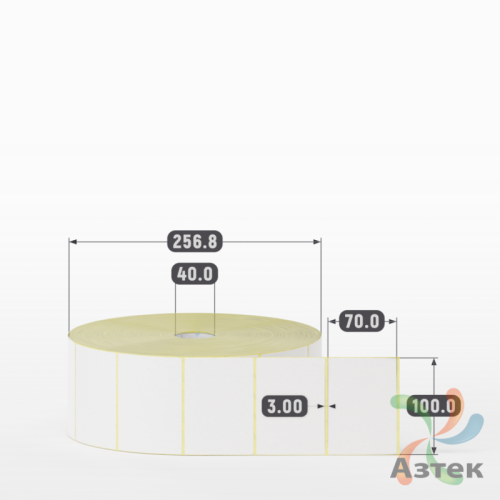 Термоэтикетка ЭКО 100х70 (рядов 1 по 5 000 шт)  в рулоне, втулка 40 мм (к) IQ code