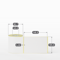 Термоэтикетка ЭКО 105х148 (рядов 1 по 250 шт) в рулоне, втулка 40 мм (к) IQ code
