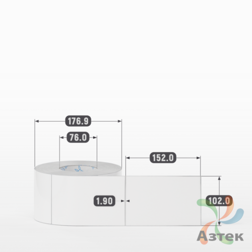 Этикетка самоклеящаяся 102х152 (рядов 1 по 950 шт) Полипропилен белый в рулоне, втулка 76 мм (к) IQ code 	