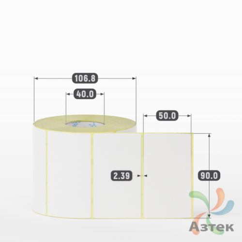 Термоэтикетка ТОП 90х50 (рядов 1 по 1 000 шт)  в рулоне, втулка 40 мм (к) IQ code