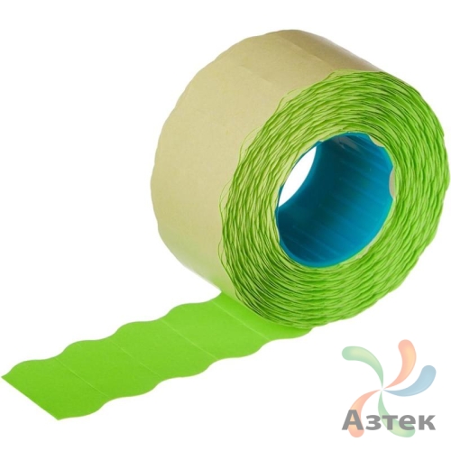 Этикет-лента 26х12/800 волнистая зеленая