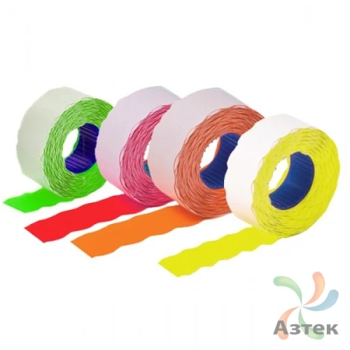 Этикет-лента 22х12/1 000 волнистая цветная