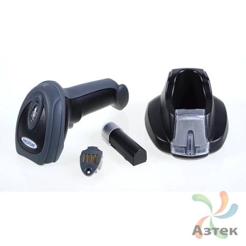 Сканер штрих-кода Proton IMS-3190 1D  Image, темный беспроводной, Bluetooth, RS-232 кабель, USB кабель, базовая станция
