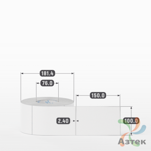 Этикетка самоклеящаяся 100х150 (рядов 1 по 1 000 шт) Полипропилен матовый в рулоне, втулка 76 мм (к) IQ code