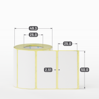 Термоэтикетка ЭКО 50х25 (рядов 1 по 350 шт) в рулоне, втулка 25 мм (к) IQ code