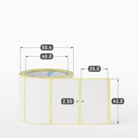 Термоэтикетка ТОП 43х25 (рядов 1 по 150 шт) в рулоне, втулка 40 мм (к) IQ code