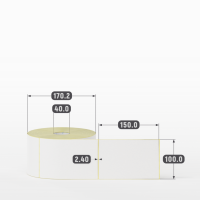 Термоэтикетка ЭКО 100х150 (рядов 1 по 1 000 шт) в рулоне, втулка 40 мм (к) IQ code
