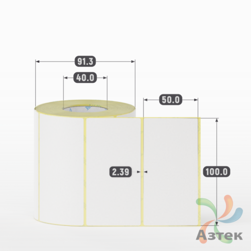 Термоэтикетка ЭКО 100х50 (рядов 1 по 700 шт)  в рулоне, втулка 40 мм (к) IQ code