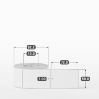 Этикетка самоклеящаяся 50х72 (рядов 1 по 500 шт) Transfer Vellum в рулоне, втулка 40 мм (к) IQ code